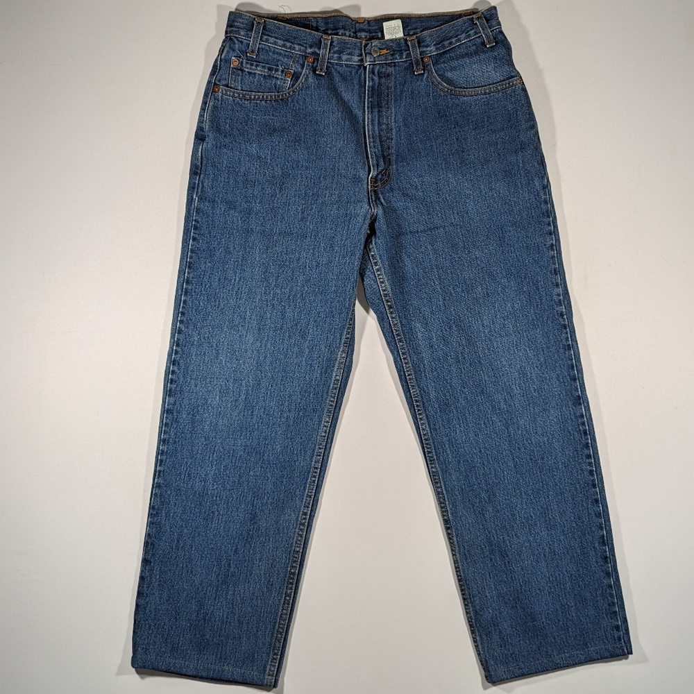 Vintage Levi's Red Tab 550 Relaxed Fit Jeans 36x32 Y2K 2000s Dates 2002 Blue